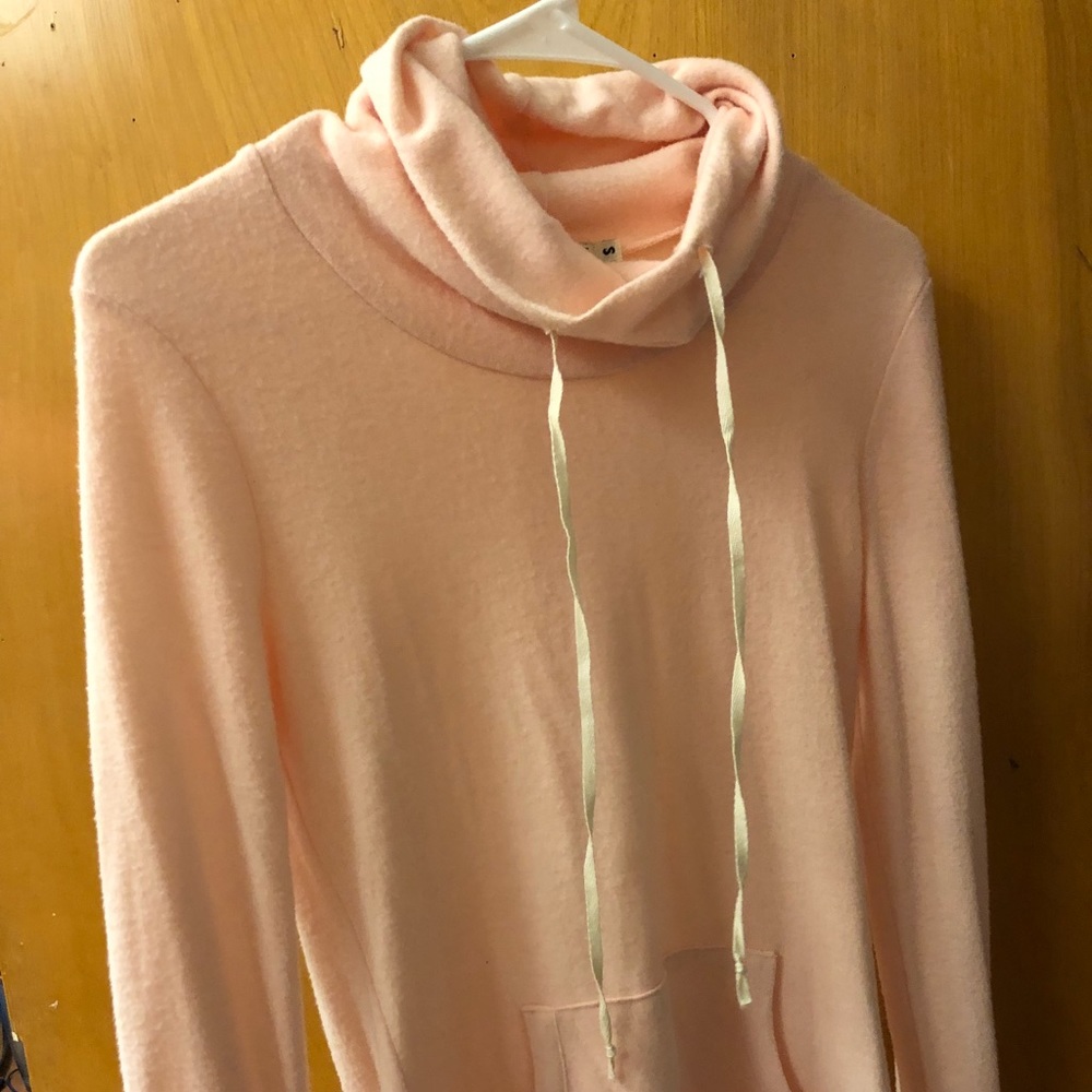 Pink cowl neck sweater
